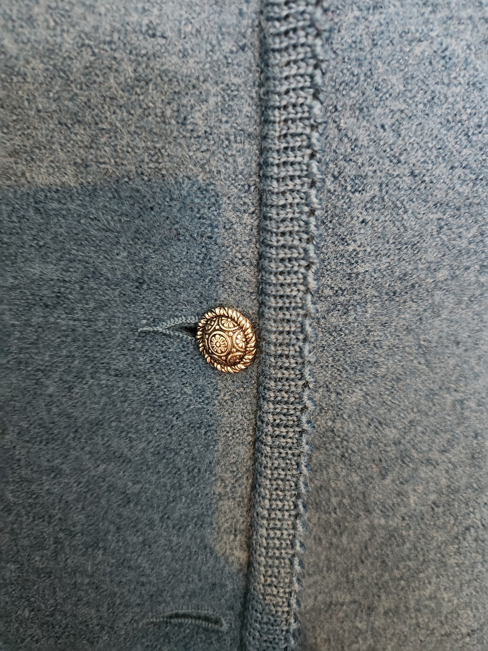 Geiger Teal Wool Button Front Jacket - Picture 3 of 5